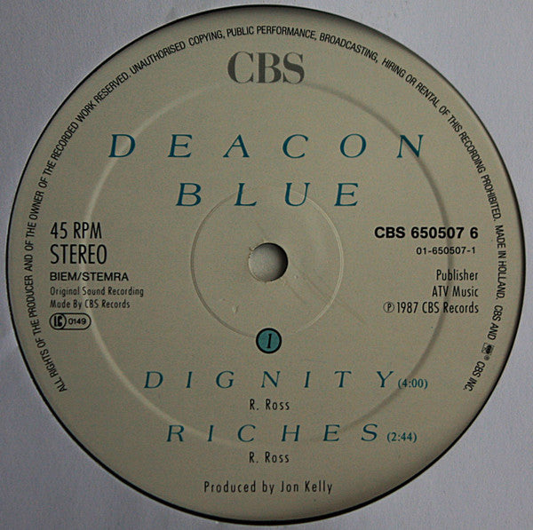Deacon Blue : Dignity (12", Maxi)