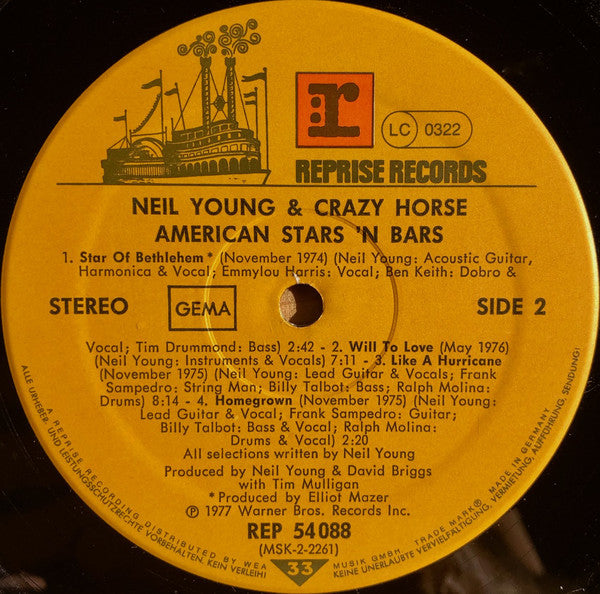 Neil Young : American Stars 'N Bars (LP, Album)