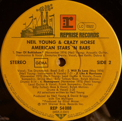 Neil Young : American Stars 'N Bars (LP, Album)