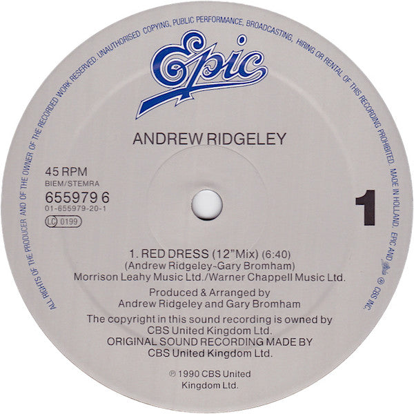 Andrew Ridgeley : Red Dress (12", Maxi)