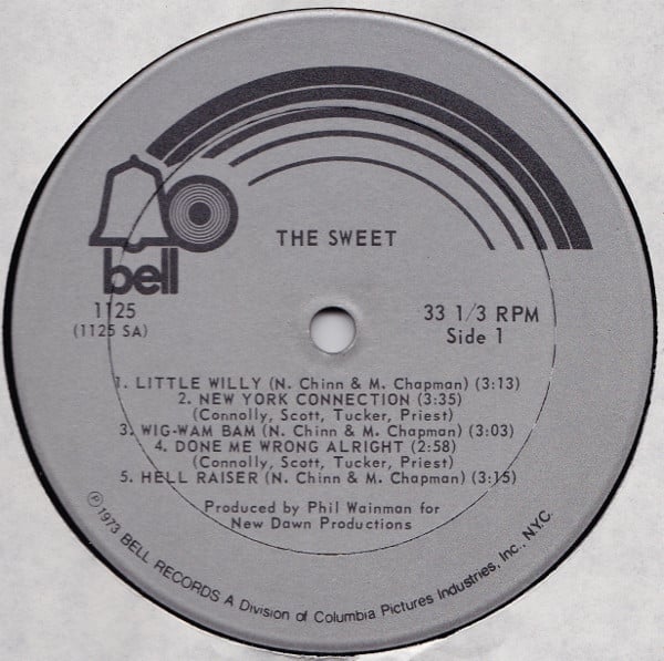 The Sweet : The Sweet Featuring "Little Willy" & "Blockbuster" (LP, Album, Comp, Ric)