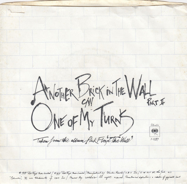 Pink Floyd : Another Brick In The Wall (Part II) (7", Styrene, Pit)