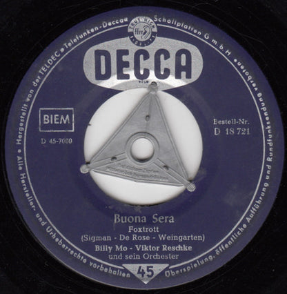 Billy Mo : Buona Sera / Oh, Marie (7", Single)