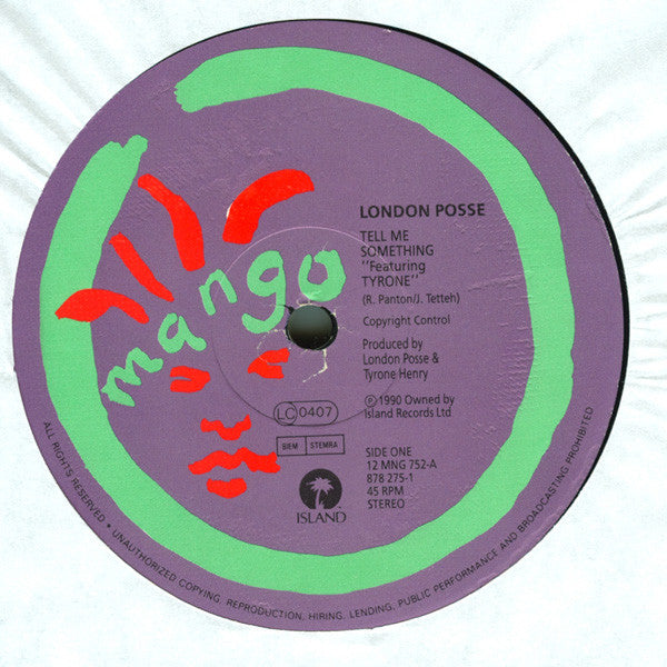 London Posse : Tell Me Something (12")