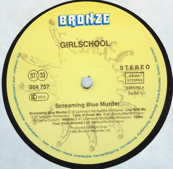 Girlschool : Screaming Blue Murder (LP, Album)