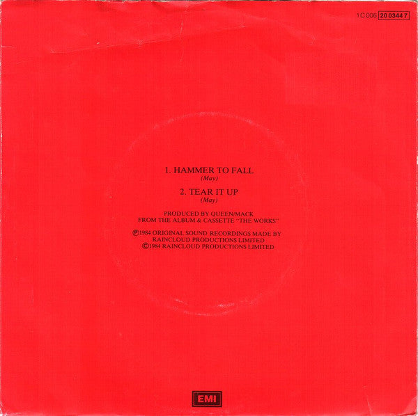 Queen : Hammer To Fall (7", Single)