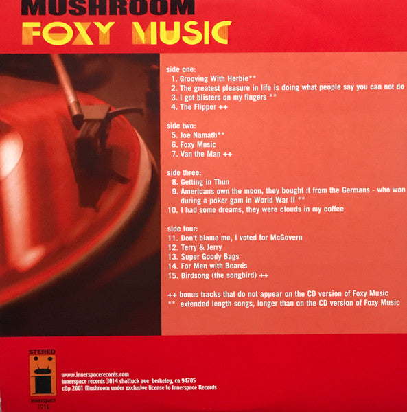 Mushroom (3) : Foxy Music (2xLP, Album)