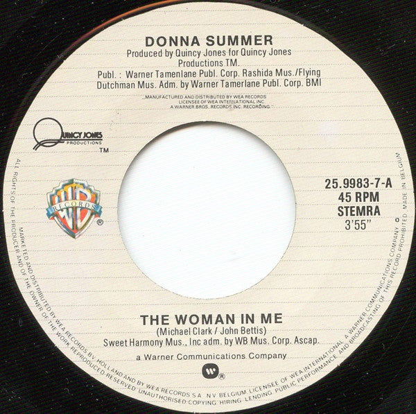 Donna Summer : The Woman In Me (7", Single)
