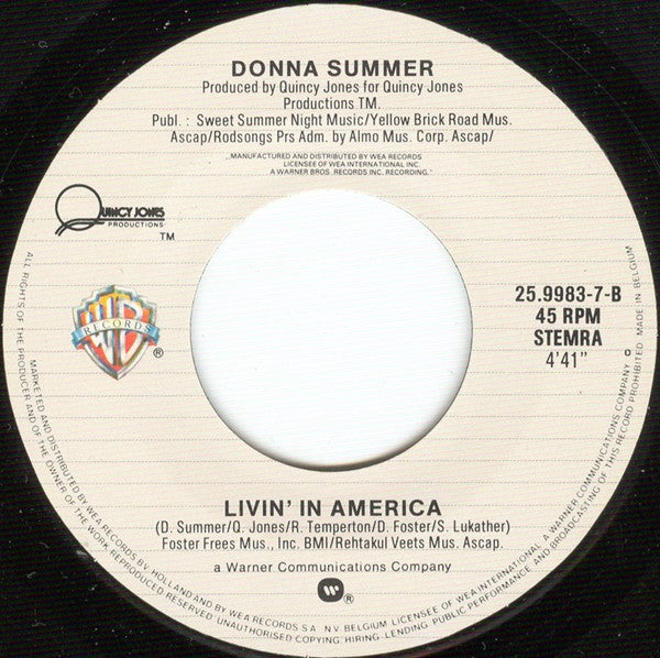 Donna Summer : The Woman In Me (7", Single)