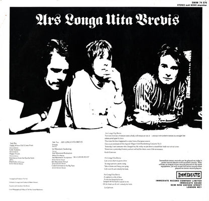 The Nice : Ars Longa Vita Brevis (LP, Album)