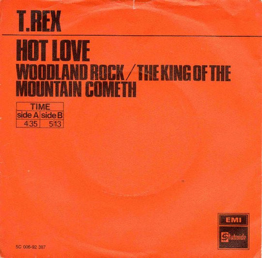 T. Rex : Hot Love (7", Single)