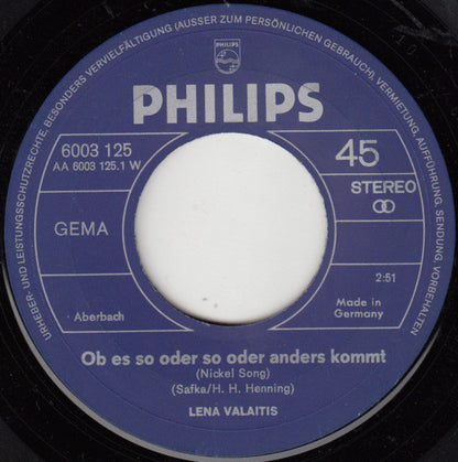 Lena Valaitis : Ob Es So Oder So Oder Anders Kommt (7", Single)