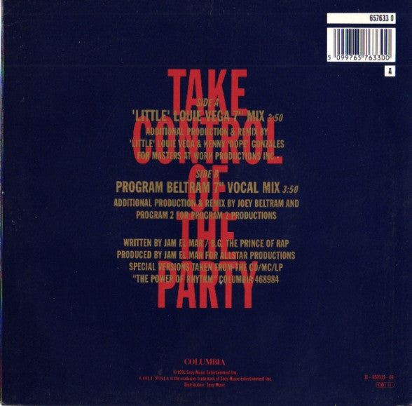B.G. The Prince Of Rap : Take Control Of The Party (Remixes) (7", Single)