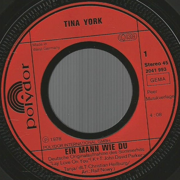 Tina York : Ein Mann Wie Du (7", Single)