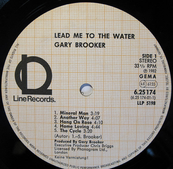 Gary Brooker : Lead Me To The Water (LP, Album)