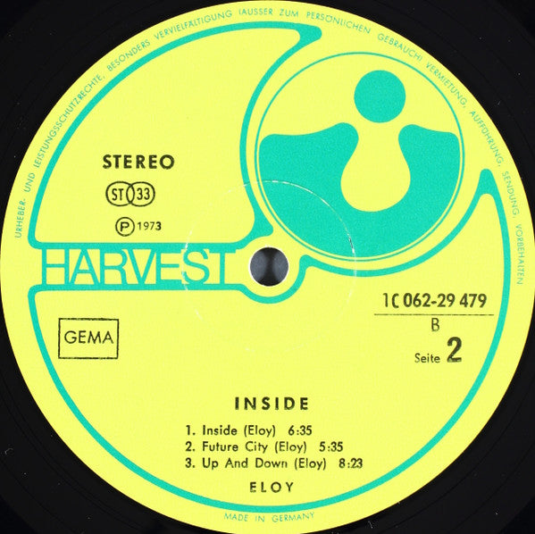 Eloy : Inside (LP, Album, Gat)