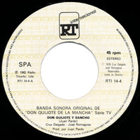 Juan Pardo : Don Quijote Y Sancho - Banda Sonora Original Da Série De TV "Don Quijote De La Mancha" (7", Single)