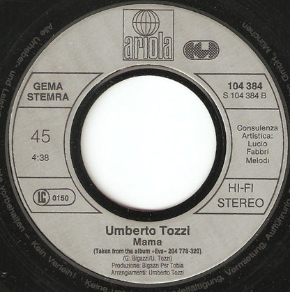 Umberto Tozzi : Eva / Mama (7", Single)