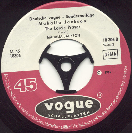 Mahalia Jackson : Silent Night, Holy Night (7", Single, S/Edition)