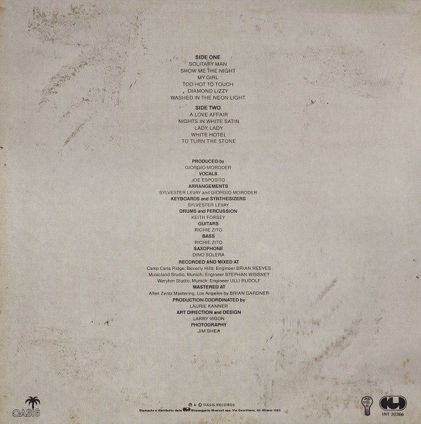 Giorgio Moroder & Joe Esposito : Solitary Men (LP, Album)