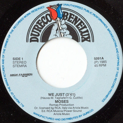 Moses (2) : We Just / Our Revolution (7", Single)