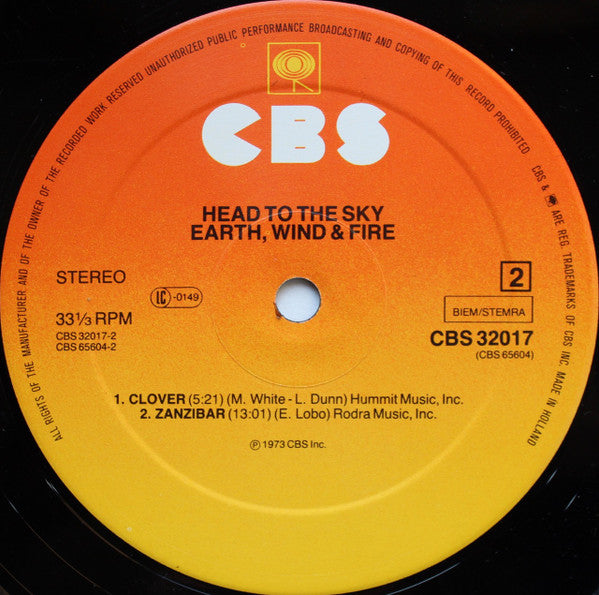 Earth, Wind & Fire : Head To The Sky (LP, Album, RE)