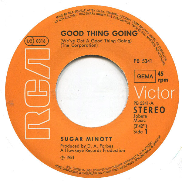 Sugar Minott / Desi Roots : Good Thing Going / Hung Up (7", Single)