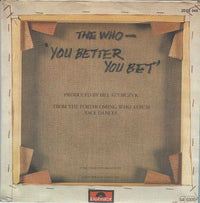 The Who : You Better You Bet (7", Single)