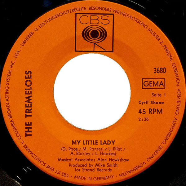 The Tremeloes : My Little Lady (7", Single)