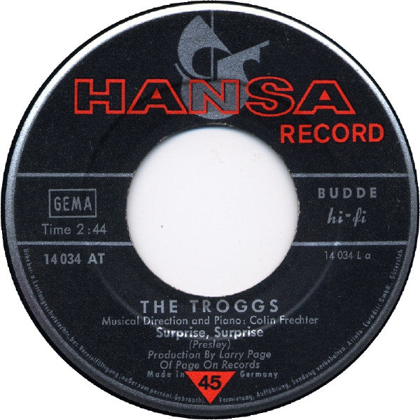 The Troggs : Surprise, Surprise (7", Single, Mono)