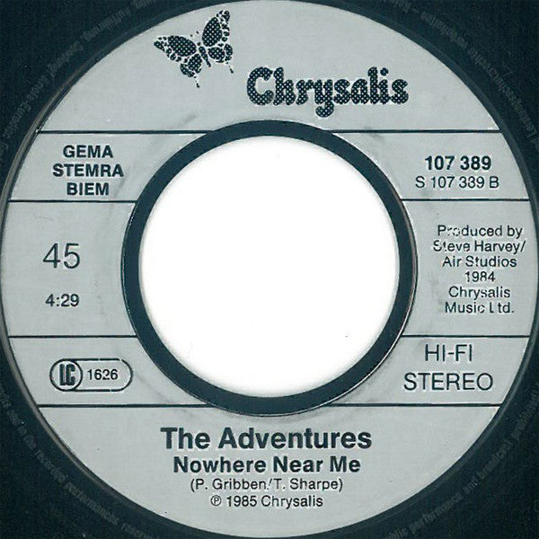 The Adventures : Feel The Raindrops (7", Single)