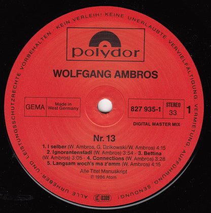 W. Ambros*, № 1* : No.13 (LP, Album)