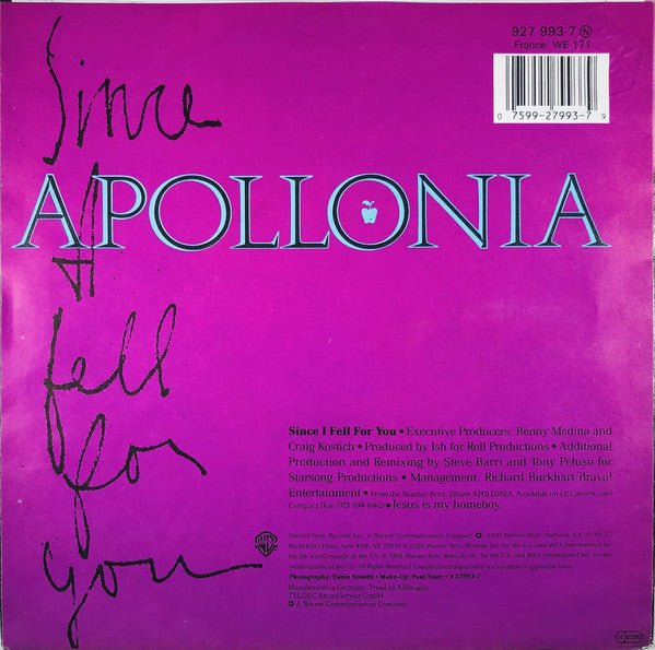 Apollonia : Since I Fell For You (7", Single)