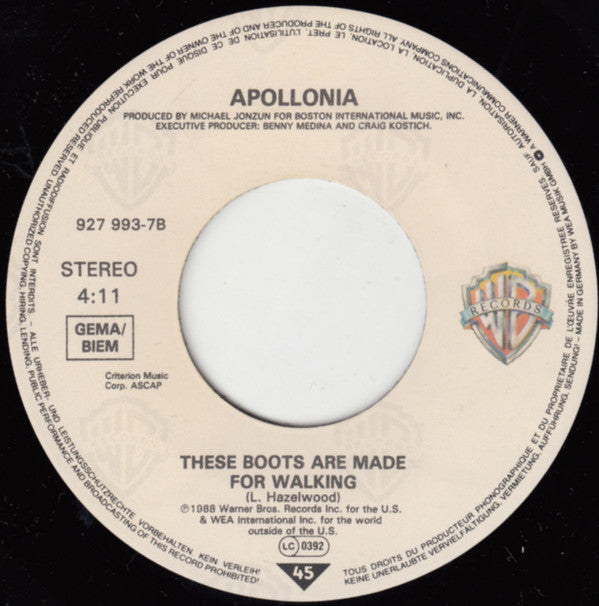 Apollonia : Since I Fell For You (7", Single)