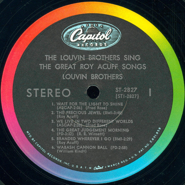 The Louvin Brothers : The Great Roy Acuff Songs (LP, Scr)