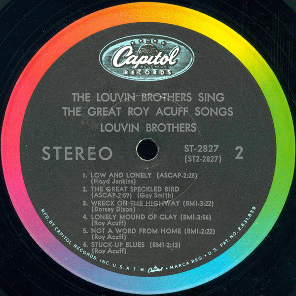 The Louvin Brothers : The Great Roy Acuff Songs (LP, Scr)