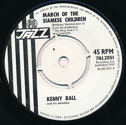Kenny Ball And His Jazzmen : March Of The Siamese Children (7", Single, Pic)