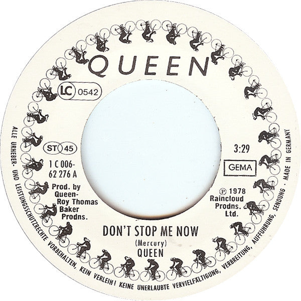 Queen : Don't Stop Me Now (7", Single)