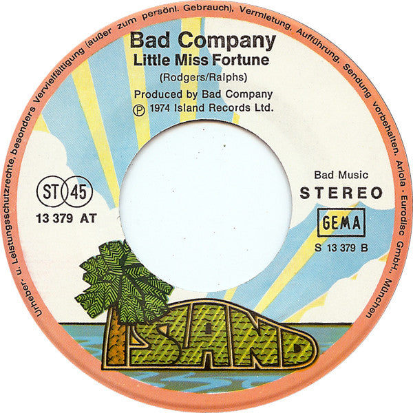 Bad Company (3) : Can't Get Enough / Little Miss Fortune (7", Single, Mono)