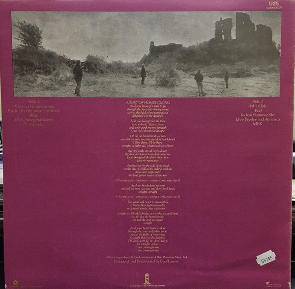 U2 : The Unforgettable Fire (LP, Album)