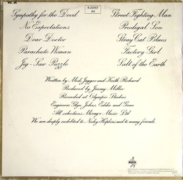 Rolling Stones* : Beggars Banquet (LP, Album, RE)