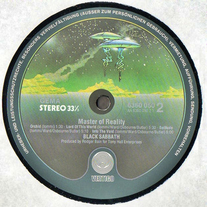 Black Sabbath : Master Of Reality (LP, Album, RP)