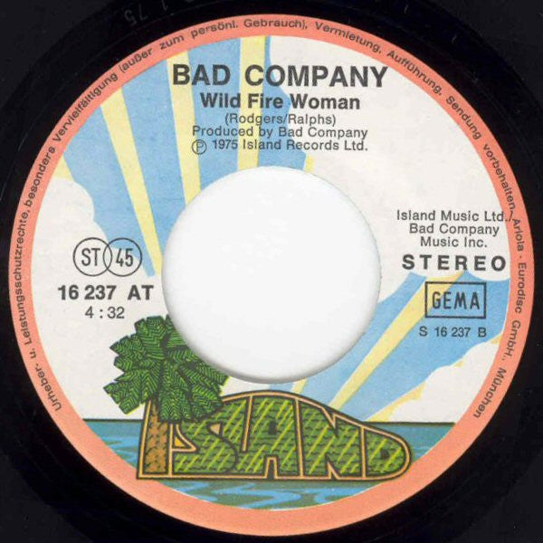 Bad Company (3) : Feel Like Makin' Love (7", Single)