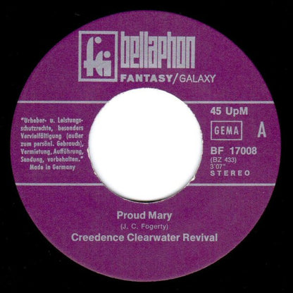 Creedence Clearwater Revival : Proud Mary (7", Single)