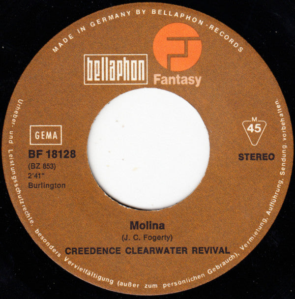 Creedence Clearwater Revival : Molina (7", Single)