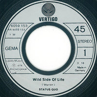 Status Quo : Wild Side Of Life (7", Single)