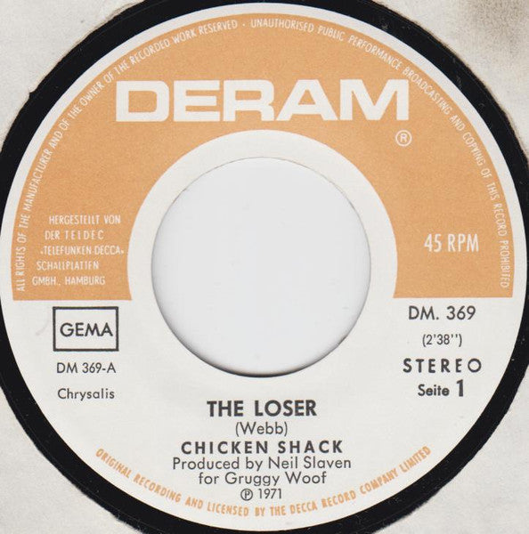 Chicken Shack : The Loser (7", Single)
