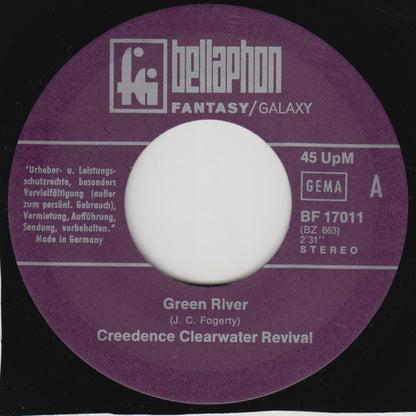 Creedence Clearwater Revival : Green River / Commotion (7", Single, RE)