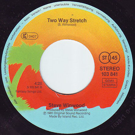 Steve Winwood : There's A River (7", Single)