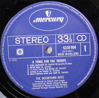 The Boomtown Rats : A Tonic For The Troops (LP, Album)